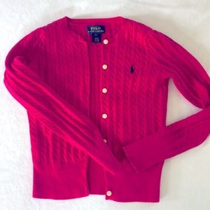 Size 6X girl POLO Ralph Lauren button down cardigan